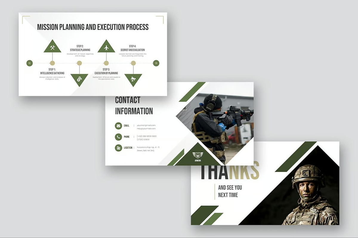 Military Google Slides Templates, a Presentation Template by Fit-tee (Photo 9 of 10)