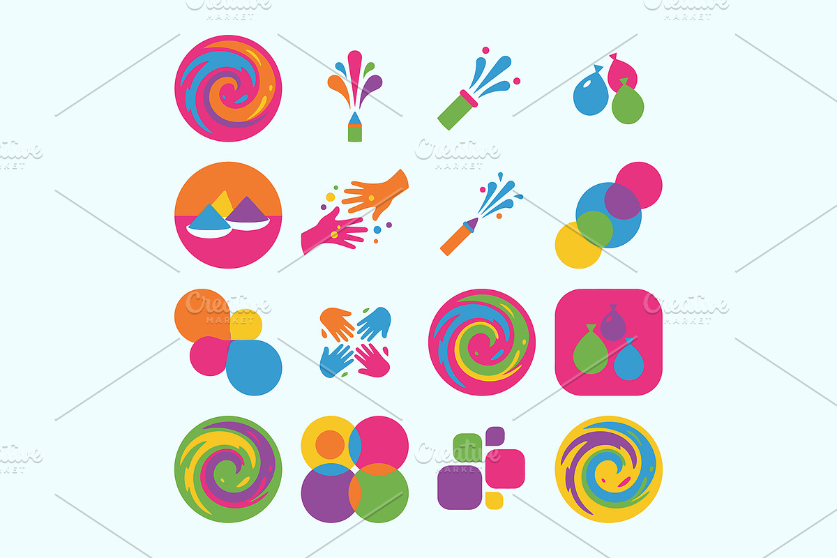 Colorful Circular Vector Icon Set, a Duotone Icon by FlyeredTemplate (Photo 2 of 7)