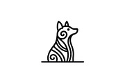 Dog silhouette abstract logo, a Branding & Logo Template by Vectorium Studio (Thumbnail 2 of 2)