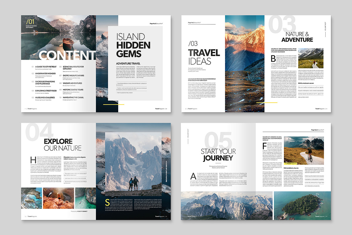 Travel Magazine Template, a Magazine Template by BrandPacks (Photo 4 of 7)