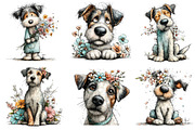 Whimsical Spring Dog Clipart, an Illustration by Dream Creation (Thumbnail 3 of 6)