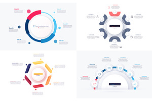 Set Of Six Option Circle Infographic