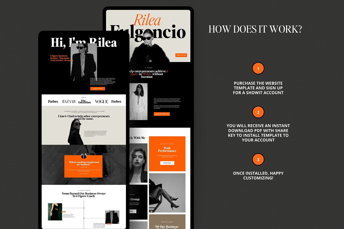 Showit Template for Business Coach, a Landing Page Template by Row Creative (Photo 2 of 10)