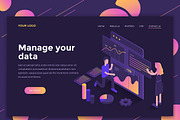Landing page templates, dark theme, a Templates & Theme by Creative Graphics (Thumbnail 4 of 12)