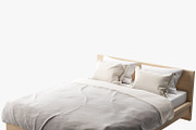 Double bed 3d model, a Furniture 3D Model by 3dmitruk (Thumbnail 1 of 8)