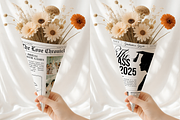 Flower Paper Cone Mockup, a Product Mockup by TatiMockup (Thumbnail 3 of 3)