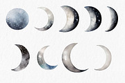 Silver stars and moon Clipart, an Object Graphic by MyLittleMeow (Thumbnail 5 of 5)