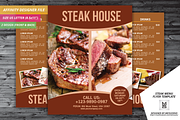 steak menu flyer template, a Flyer Template by mesuka (Thumbnail 1 of 3)