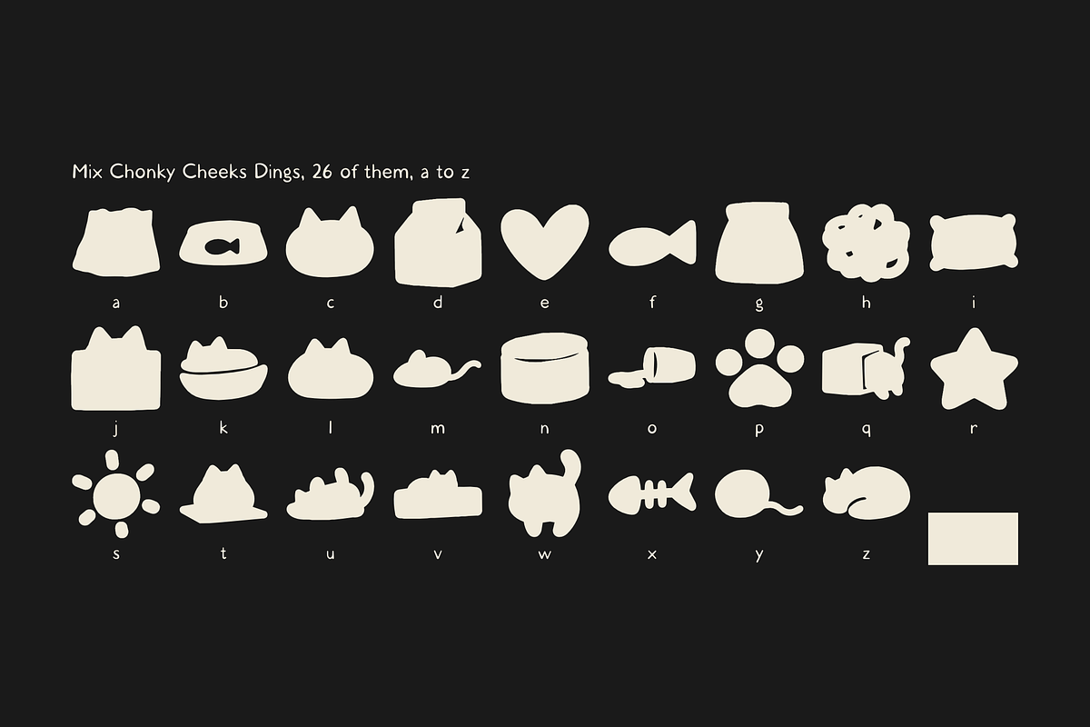 Mix Chonky Cheeks Fat Font + Dings, a Handwritten Font by Mix Fonts (Photo 10 of 10)