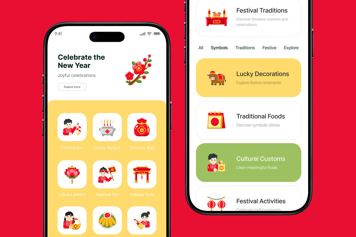 75 Chinese New Year Flat Icons, an Emoji Icon by Brickclay (Photo 5 of 10)
