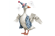 Prompt Pastel Goose Reading Clipart, a Decorative Illustration by Creative design (Thumbnail 6 of 7)