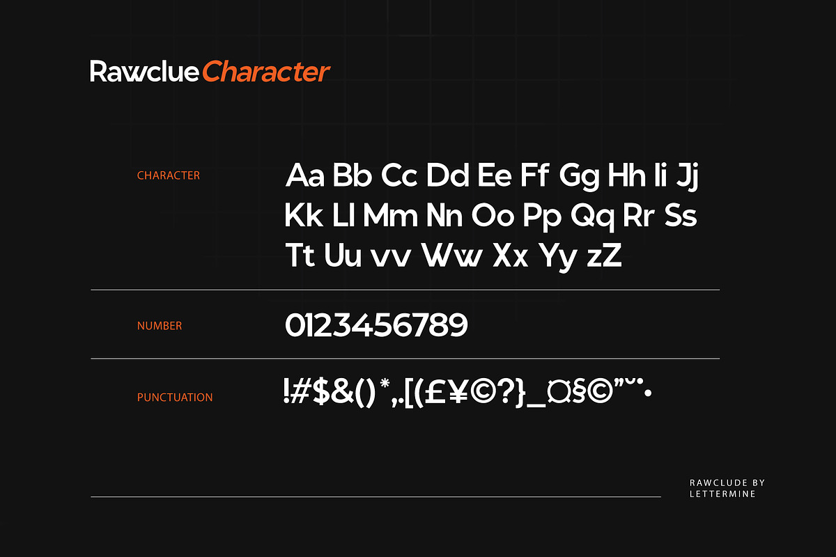 Rawclue - Modern Sans Serif, a Font by Lettermine (Photo 8 of 10)