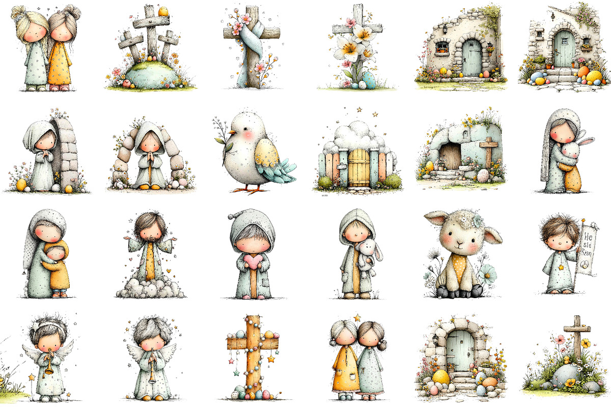 Christian Easter Clipart, an Illustration by Sublimation Artist (Photo 2 of 7)
