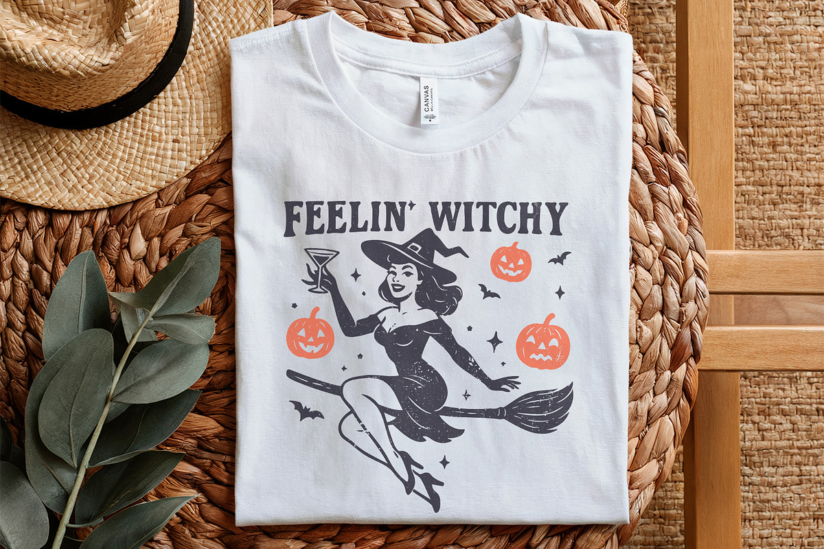 Feelin Witchy PNG, Retro Witch, an Illustration by SharpMarketplace (Photo 5 of 9)