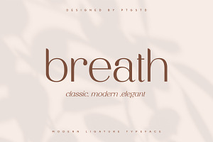 Breath | Modern Ligature Serif, a Serif Font by Pentagonistudio
