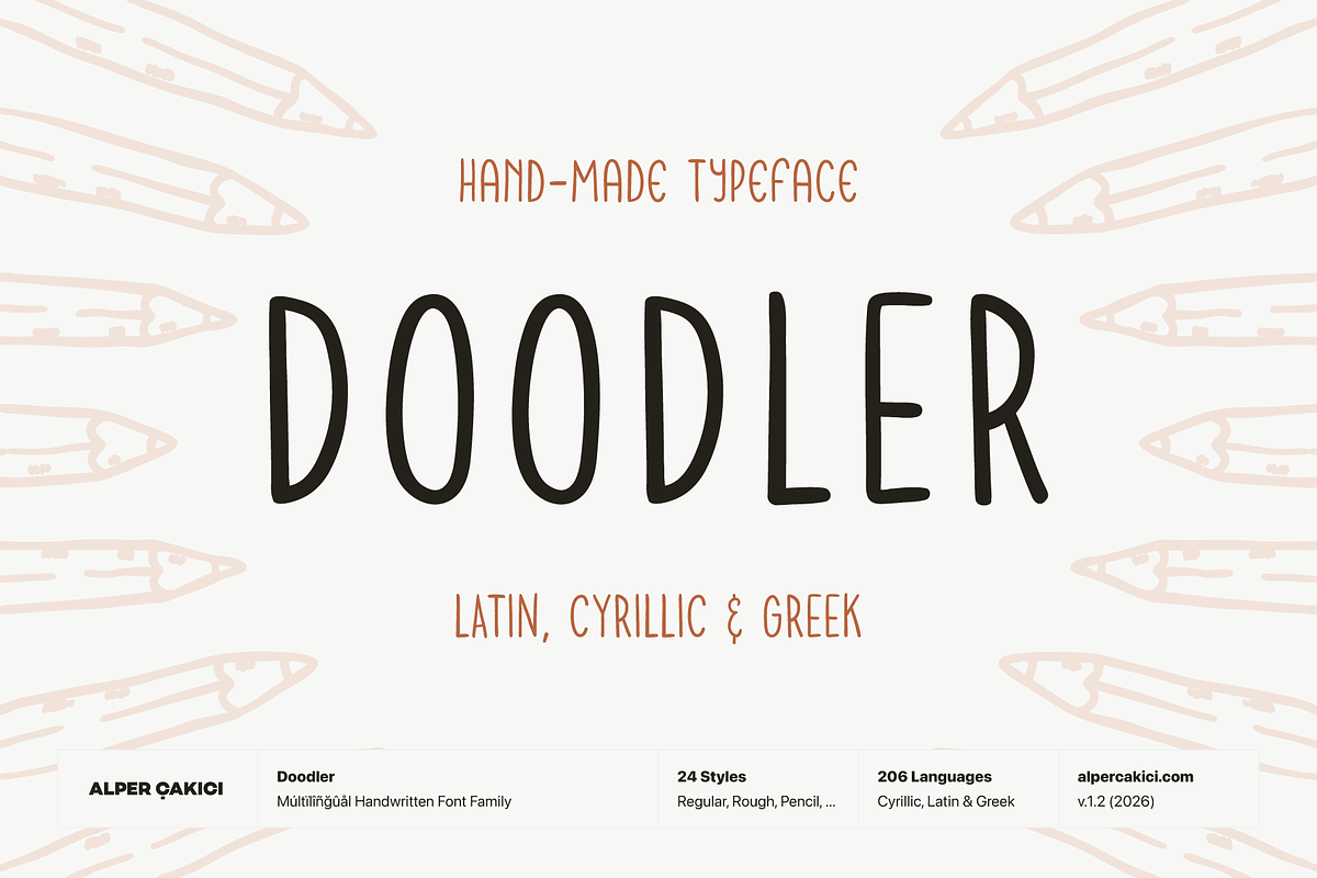 Doodler Playful Handwritten Typeface, a Handwritten Font by alpercakici (Photo 1 of 20)
