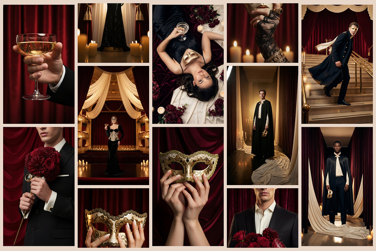 Masquerade Noir, a Beauty & Fashion Photo by AI Petr Creative Agency (Photo 3 of 7)