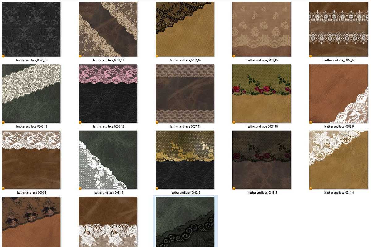 Leather and Lace Digital Paper, a Texture Graphic by Digital Curio (Photo 2 of 2)