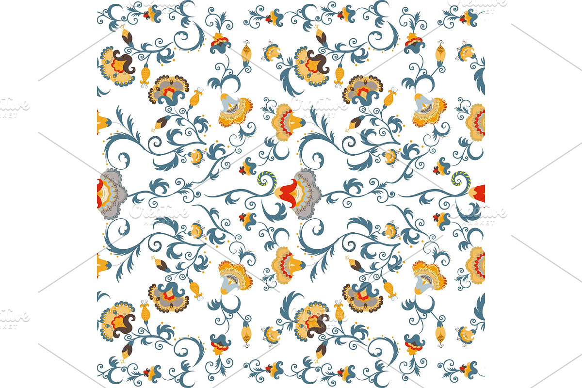 Seamless oriental tribal vector pattern, a Texture Graphic by EsmeHelit