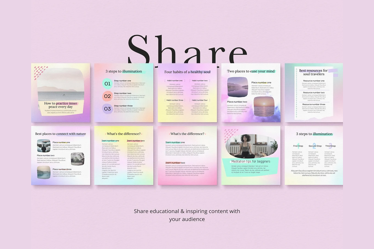 Instagram Bundle Templates: Gradient, a Templates & Theme by Sakura Digitals (Photo 4 of 9)