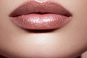 Woman's lips showing natural nude lipstick with glossy shine, be, a Beauty & Fashion Photo by Studio ANNA (Thumbnail 1 of 2)