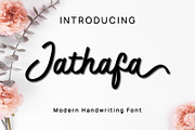 Jathafa | Modern Handwriting Font, a Script Font by JprintStudio (Thumbnail 1 of 8)