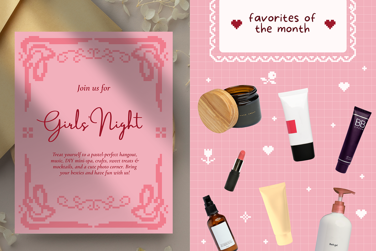 Pixel Lace – borders & frames pack, an Object Graphic by Elena Choo (Photo 12 of 13)