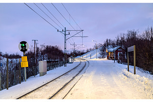Abisko Turiststation station in, a Transportation Photo by Leonid Andronov