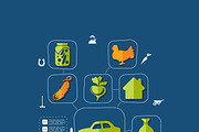 9 AGRICULTURE flat infographics, a Presentation Template by Palau (Thumbnail 4 of 5)
