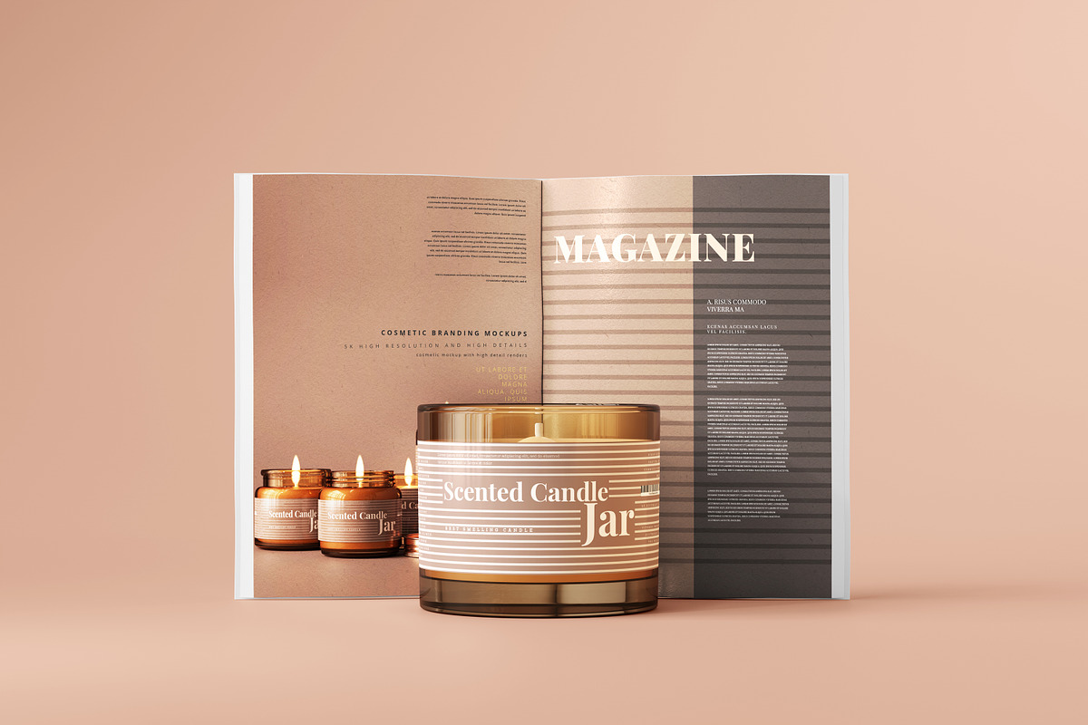 Amber Glass Candle Mockup Bundle, a Packaging Mockup by pmvch (Photo 77 of 135)