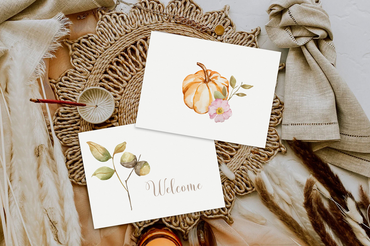 Watercolor Pastel Pumpkins Clipart, a Seasonal Illustration by SvetaArtStore (Photo 2 of 16)