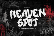Heaven Spot - Rad Graffiti Display, a Script Font by HipFonts (Thumbnail 1 of 8)