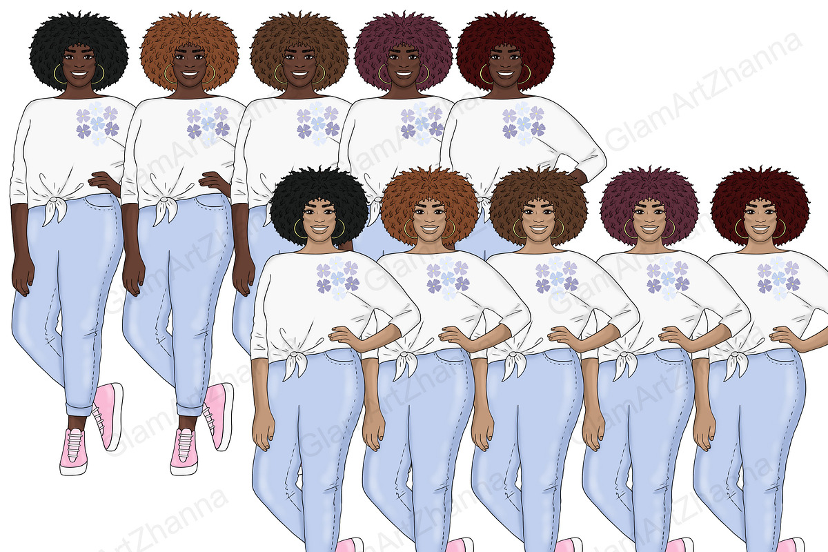 Spring Girls Clipart, a Person Illustration by GlamArtZhanna (Photo 4 of 5)
