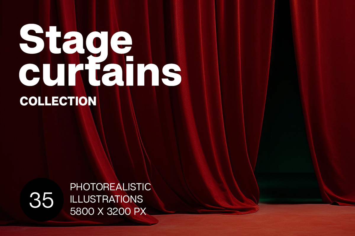 Stage Curtains. Collection, a Decorative Illustration by Handmadefont (Photo 1 of 10)