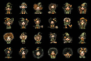 Whimsical Witch Clipart Bundle, a Seasonal Illustration by fashionaddict (Thumbnail 4 of 7)