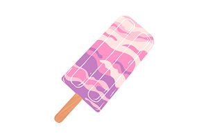 Ice Cream On White Background Vector