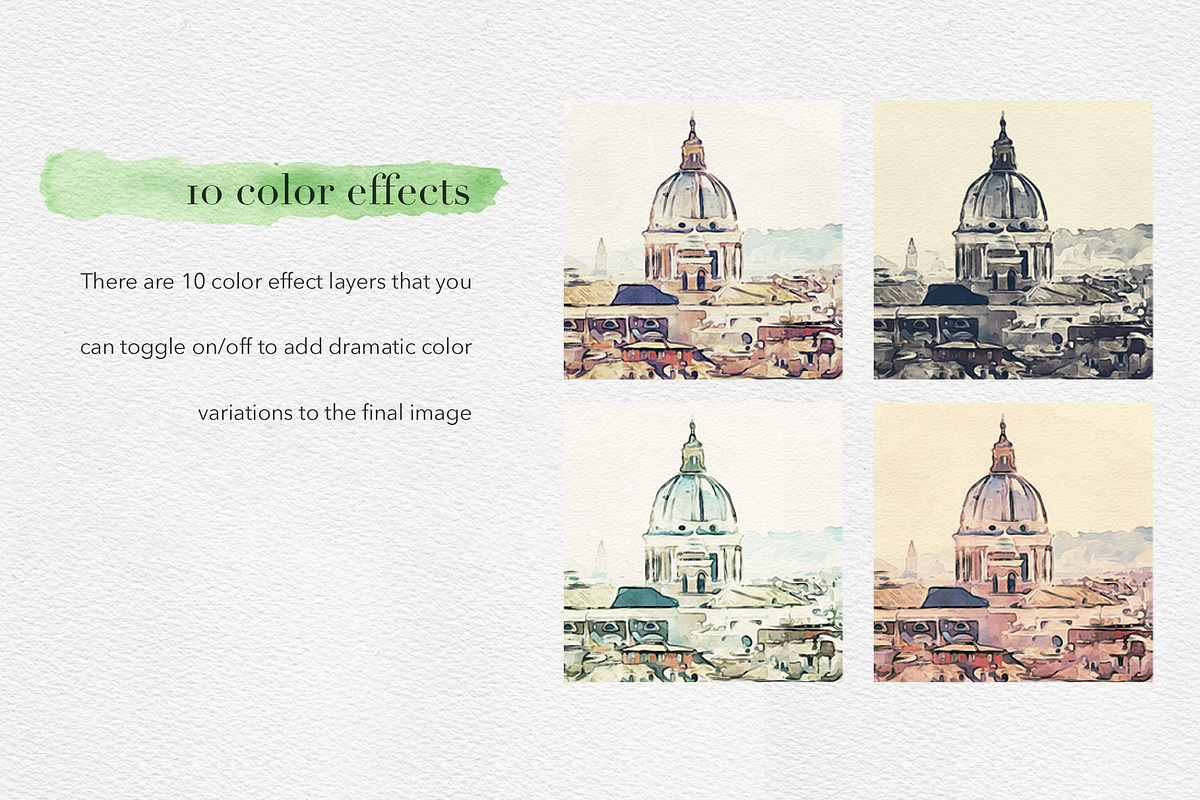Watercolor Studio Watercolor Effect, an Action Add-On by DesignRocket (Photo 8 of 9)