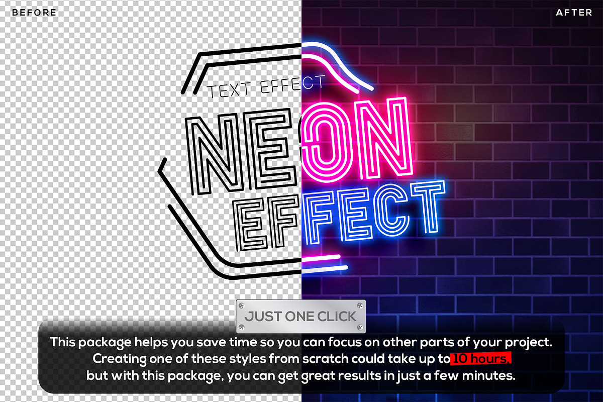 Editable Neon Text Effect, a Layer Style Add-On by Beast Designer (Photo 2 of 2)