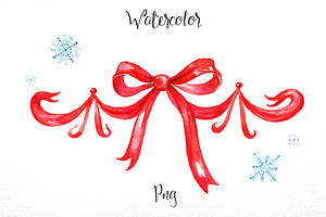 Christmas Watercolor Clipart Santa