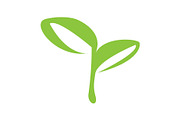 Leaf icon design template, a Solid Icon by Sumberpangan (Thumbnail 2 of 3)