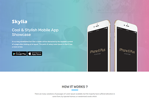 Skylia - Responsive App Landing