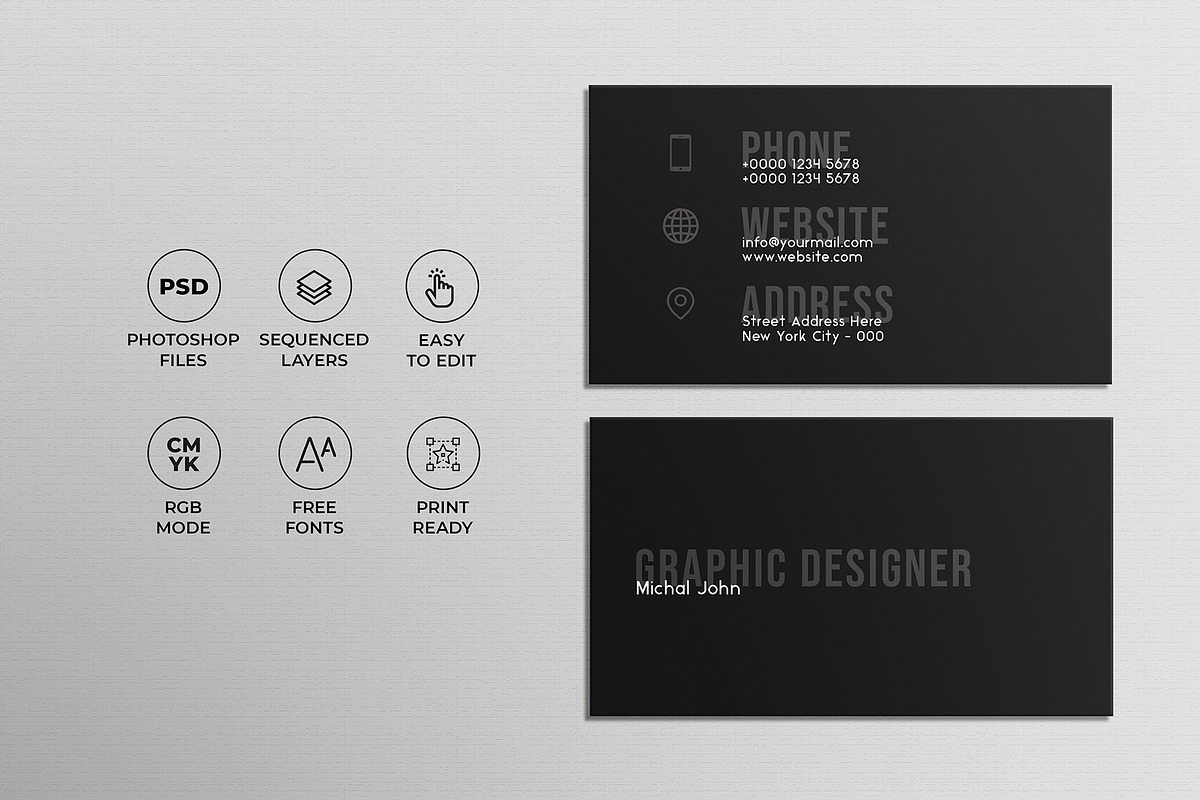 Stylish Unique Business Card, a Business Card Template by Saman Osama (Photo 2 of 3)