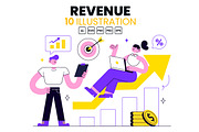 10 Revenue Vector Illustration, a Finance Illustration by denayunebgt (Thumbnail 1 of 4)