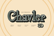 Chavler 3D, a Serif Font by Craft Supply Co. (Thumbnail 1 of 8)