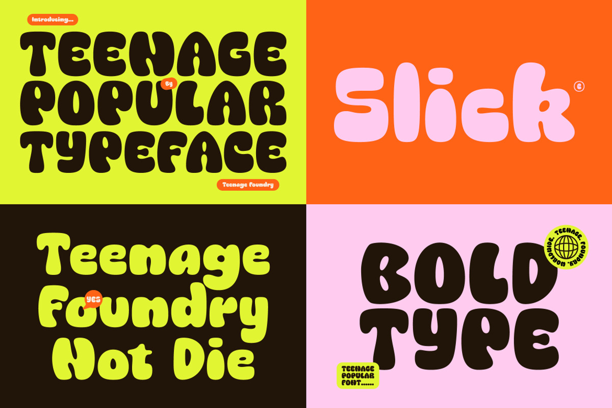 The Suprising Retro Font Bundle, a Sans Serif Font by TeenageFoundry (Photo 7 of 15)