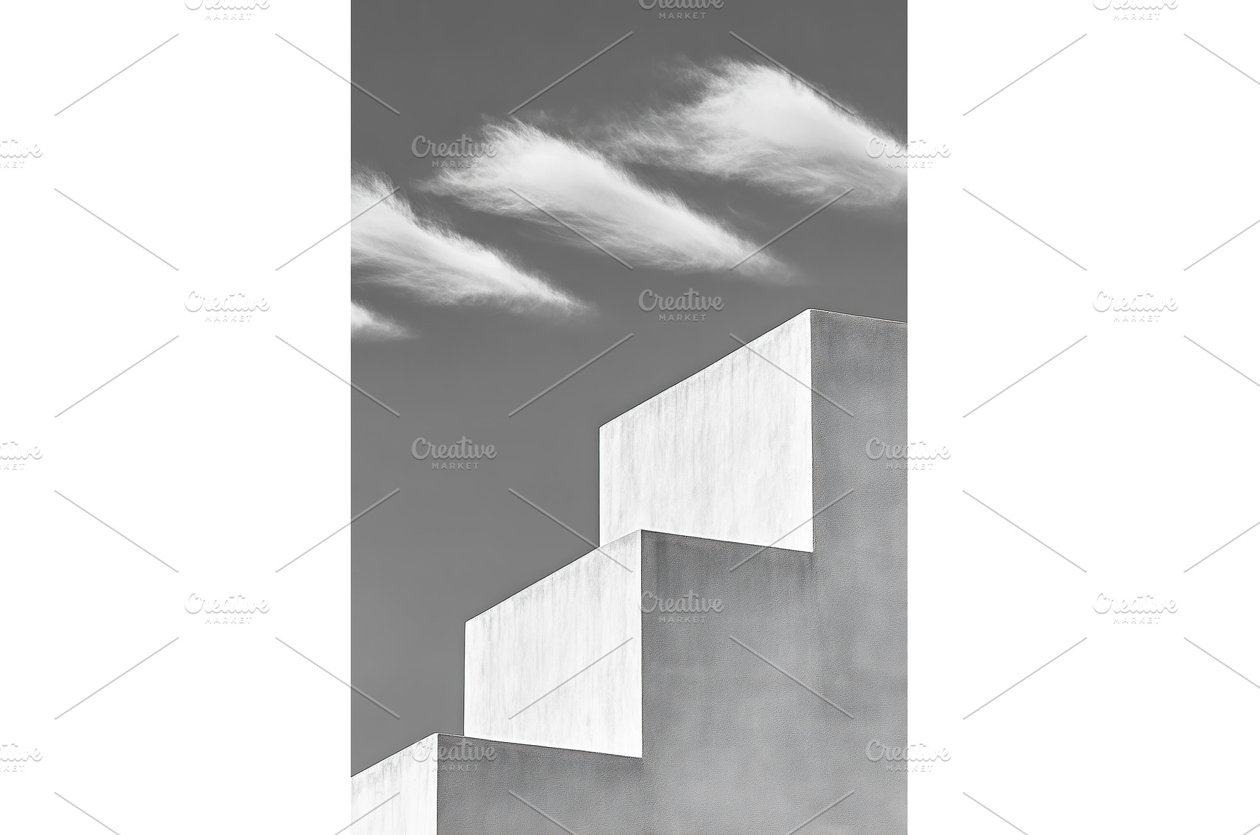 Abstract White Building Structure, an Architecture Photo by Lermont51