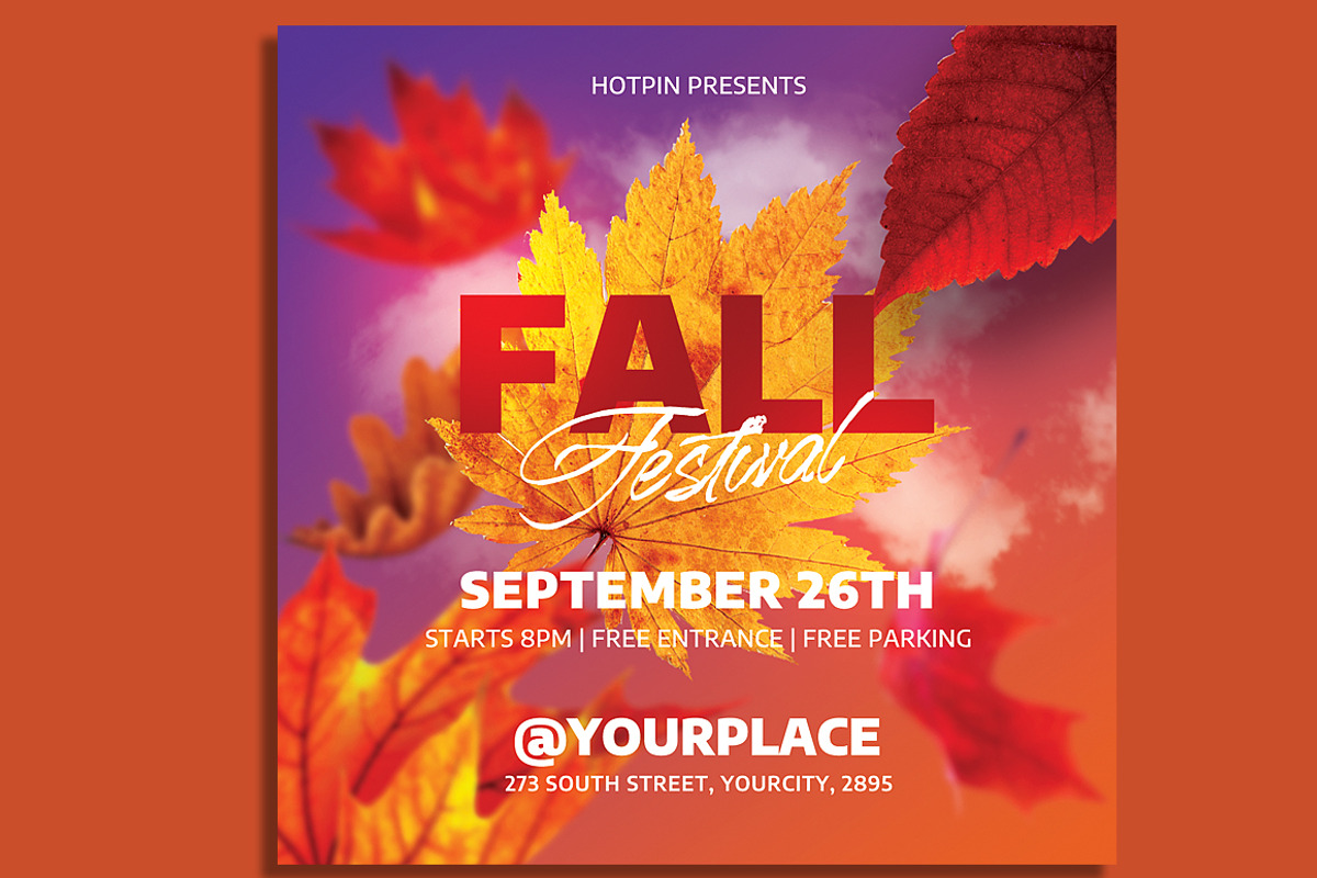 Autumn Fall Flyer Template, a Flyer Template by Hotpin (Photo 1 of 2)
