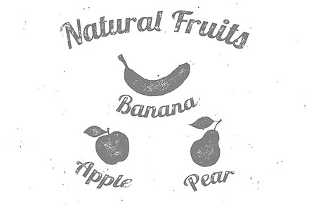 Set of hand drawn fruit. 