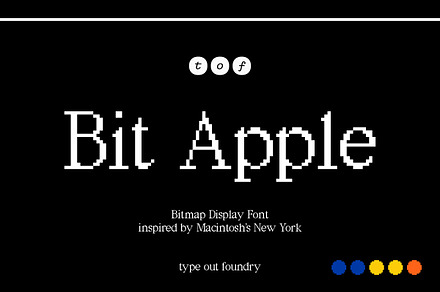 TOF Bit Apple - Retro Pixelated Font, a Serif Font by TypeOut Foundry