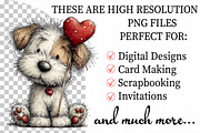 Whimsical Valentine Dog Clipart, an Illustration by Daily.Designs (Thumbnail 2 of 7)